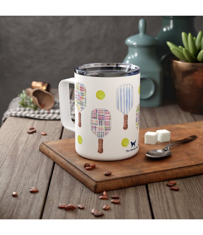 Pickleball Insulated Mug - Dilly Madras