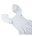 8 Oak Lane Smocked  Dress - Blue & White Stripe