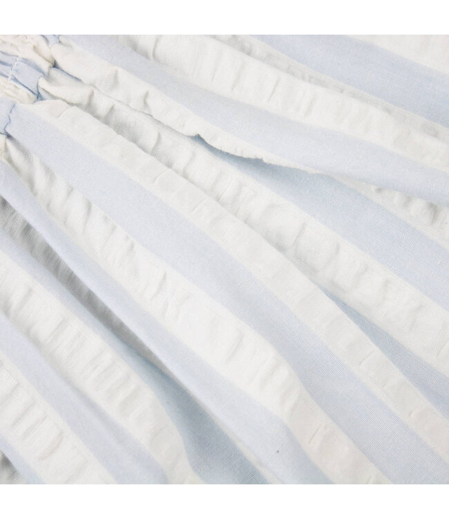 8 Oak Lane Smocked  Dress - Blue & White Stripe