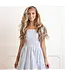 8 Oak Lane Smocked  Dress - Blue & White Stripe