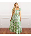 8 Oak Lane 2pc Flutter Sleeve Set - Green Deco Palm