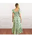 8 Oak Lane 2pc Flutter Sleeve Set - Green Deco Palm