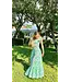 8 Oak Lane 2pc Flutter Sleeve Set - Green Deco Palm