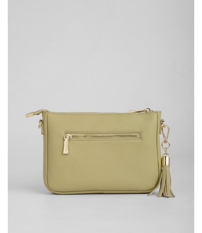 Pom Pom London The City Slim Bag - Pale Fern