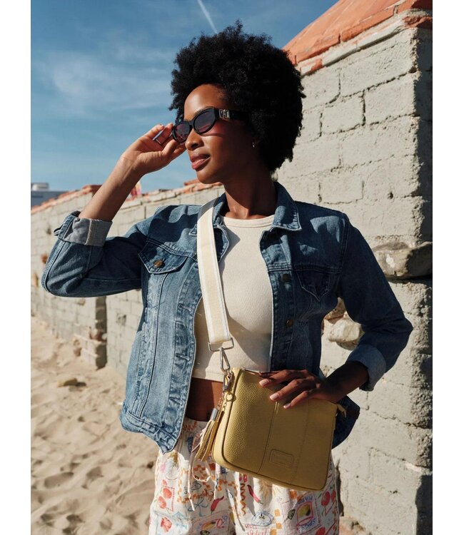 Pom Pom London The City Slim Bag - Straw