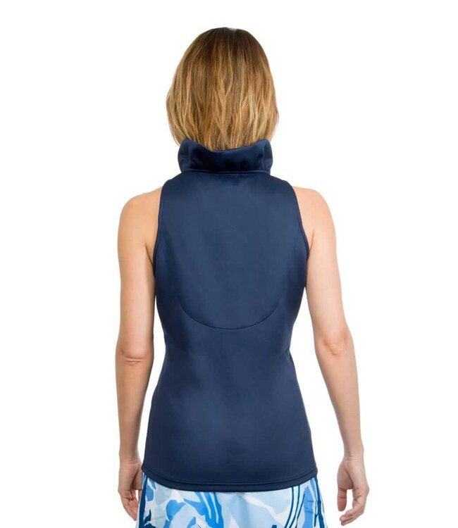 Jersey Sleeveless Ruffneck Top