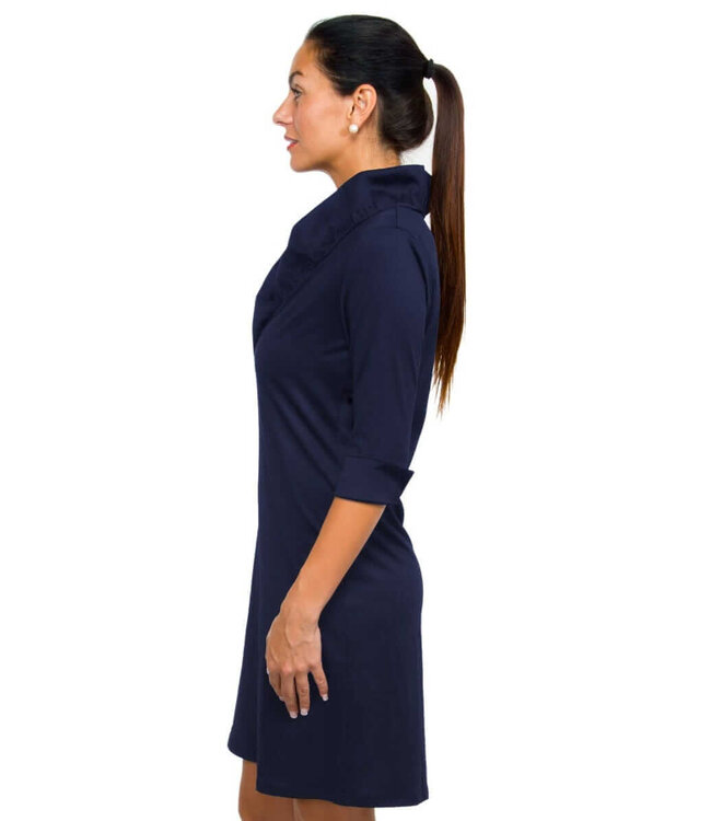 Jersey Ruffneck Dress