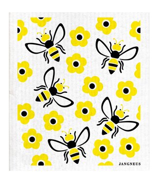Swedish Dishcloth - Bees Yellow