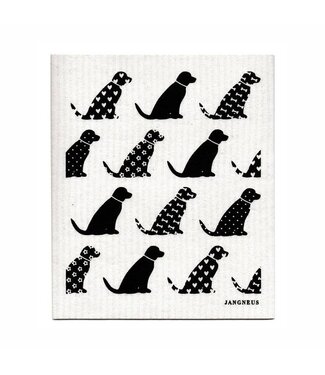Swedish Dishcloth - Dogs - Black