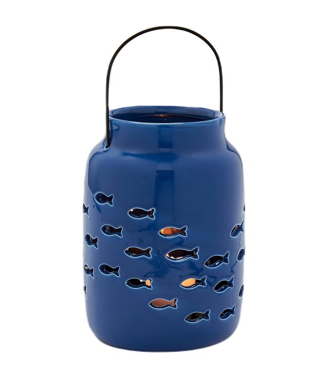 Blue School of Fish Medium Lantern