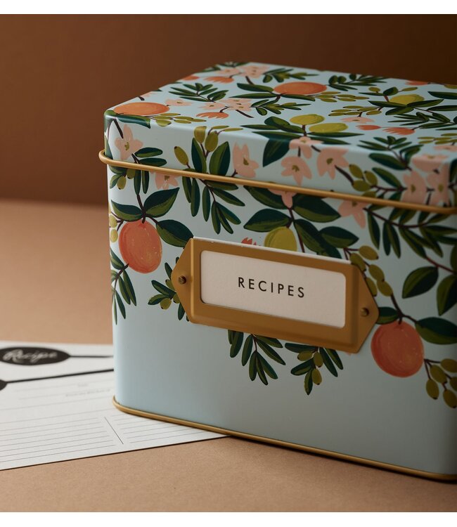 Rifle Paper Co Tin Recipe Box