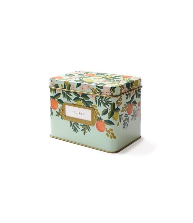 Rifle Paper Co Tin Recipe Box