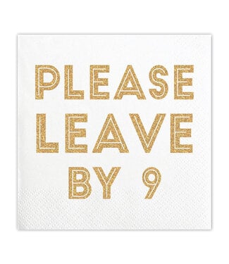 Beverage Napkins - Please Leave by Nine