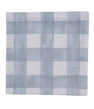 Buffalo Check Watercolor Napkin - Blue Mist