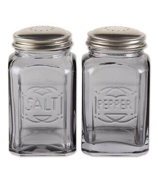 RSVP Retro Glass Salt & Pepper Set - Gray