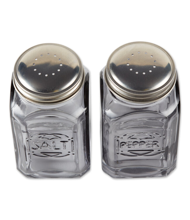 RSVP Retro Glass Salt & Pepper Set - Gray