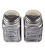 RSVP Retro Glass Salt & Pepper Set - Gray