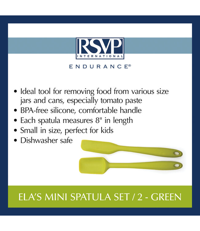 RSVP Ela's Mini Spatula Set - Green