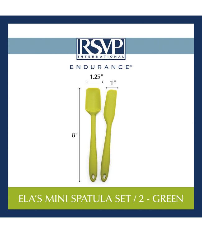 RSVP Ela's Mini Spatula Set - Green