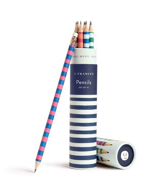 E. Frances Varsity Stripes Set of 10 Pencils