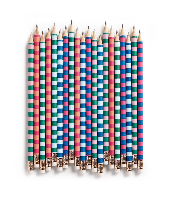 E. Frances Varsity Stripes Set of 10 Pencils