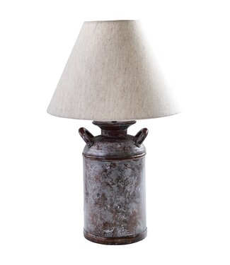 Milk Can Lamp - Antique Galvanized