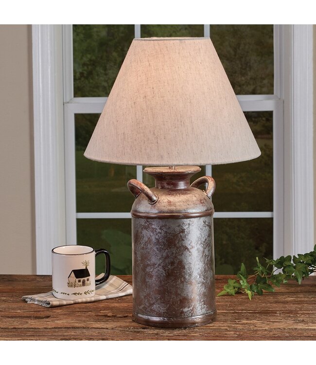 Milk Can Lamp - Antique Galvanized