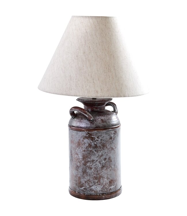 Milk Can Lamp - Antique Galvanized