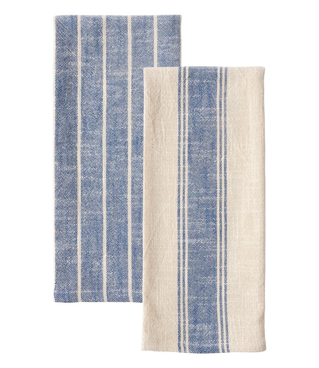 Kaf Home Firenze Natural Slubbed Kitchen Towels - Set of 2