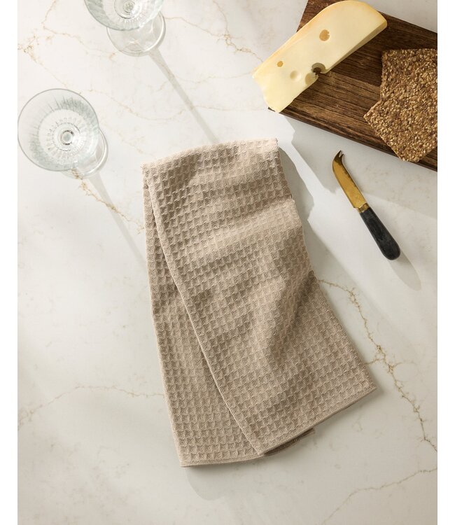 Geometry Hand Towel - Latte Truffle