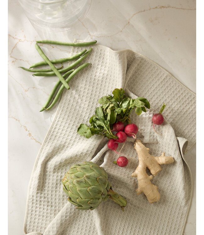 Geometry Truffle Hand Towel - Vanilla