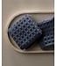Geometry Waffle Washcloth Set - Midnight Blue
