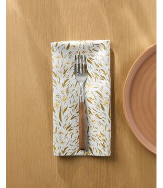 Geometry Dinner Napkin Set - Yellow Floral