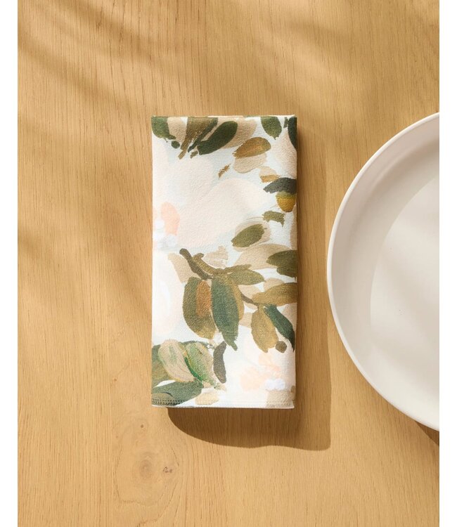 Geometry Dinner Napkin Set - Painted Blossoms