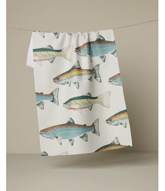 Geometry Tea Towel - Hooked on Fishing