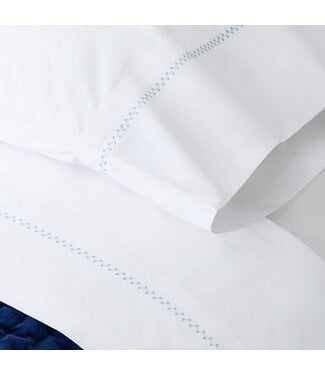 John Robshaw Anketi Light Indigo Organic Sheet Set - Twin / Twin XL