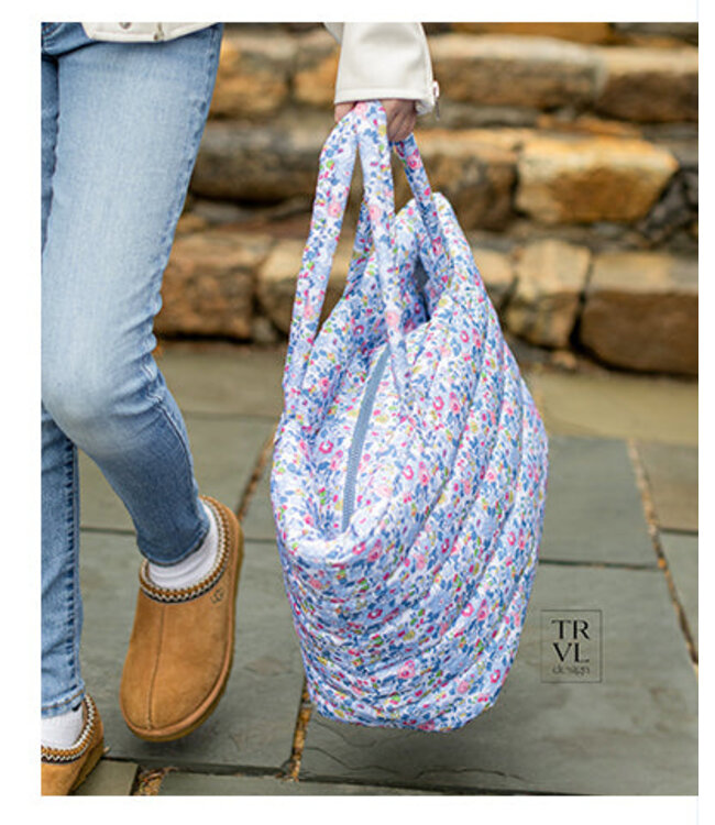 Luxe Puffer Tote Bag - Bridgehampton Floral