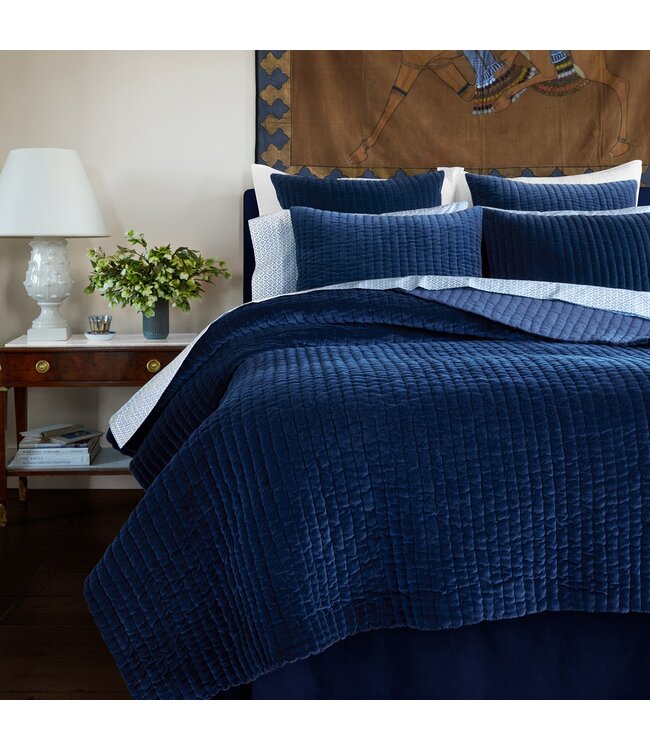 John Robshaw Velvet Indigo Sham - Standard