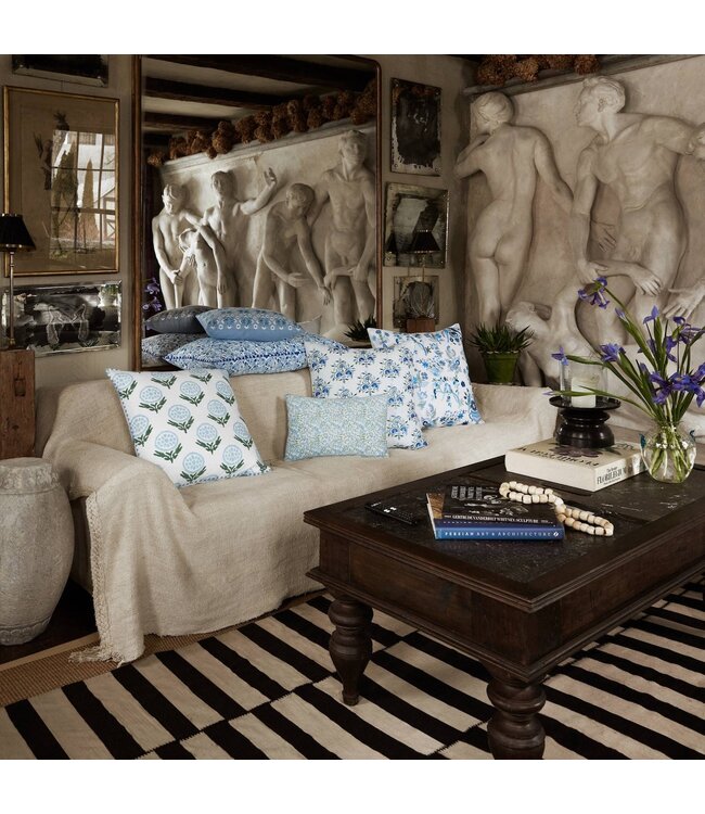 John Robshaw Ankur Azure Decorative Pillow w/Insert Pillow