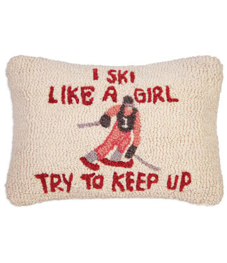 Chandler 4 Corners Ski Like A Girl - 14x20 Pillow