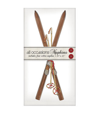 Skis Casual Napkin Set