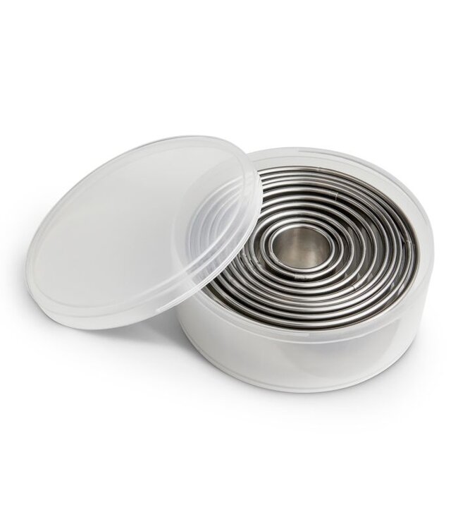 HIC Harold Import Company Mrs. Anderson's Baking Round Cookie Cutter Set of 10