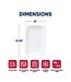 HIC Harold Import Company White Rectangular Platter, 12.25in