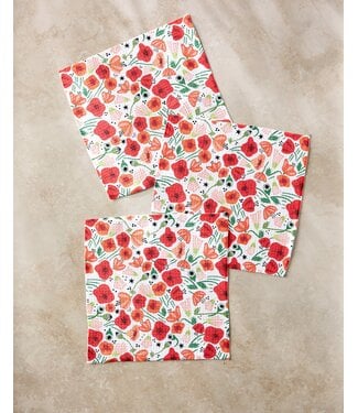 Geometry Dishcloth Set - Poppy Power