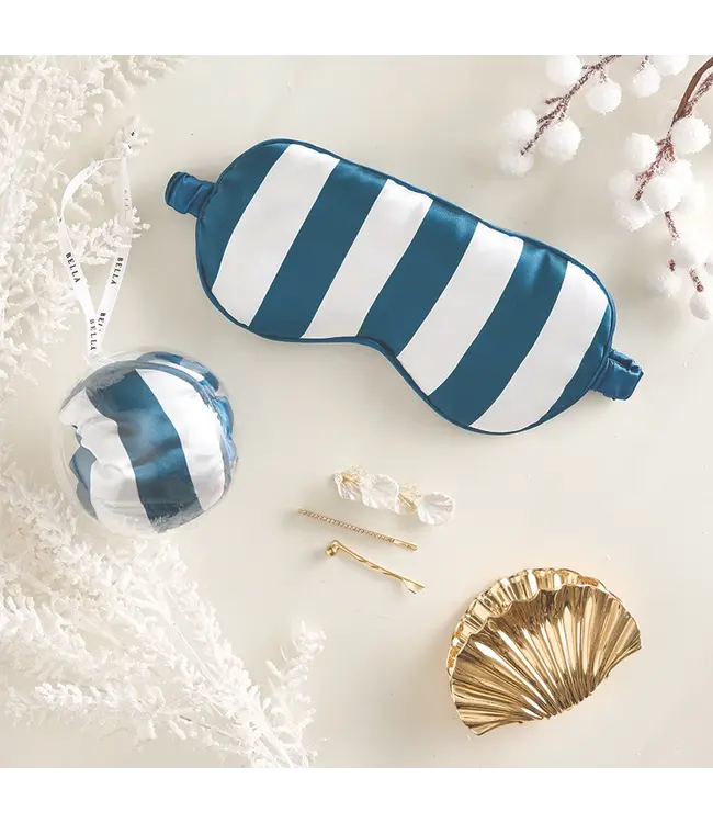 Bella Sleep Mask Ornament Blue Stripe
