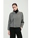 Common Knit Flap Collar Crop Cardigan