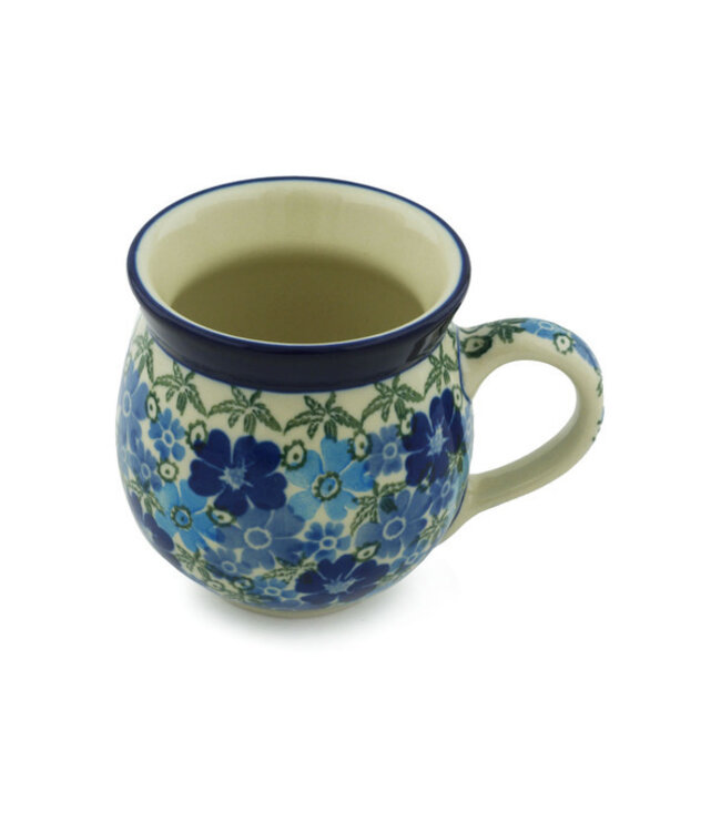 Polmedia Polish Pottery Bubble Mug 12oz Fields of Blue Theme Unikat