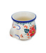 Polmedia Polish Pottery Espresso Cup 2 oz Pink Forget Me Not Theme Unikat