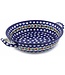 Polmedia Polish Pottery Round Baker with Handles Medium Mosquito Theme