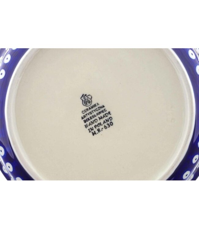Polmedia Polish Pottery Round Baker with Handles Medium Mosquito Theme